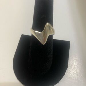 Elegant Sterling Silver 925 Wave Ring-6 mm size